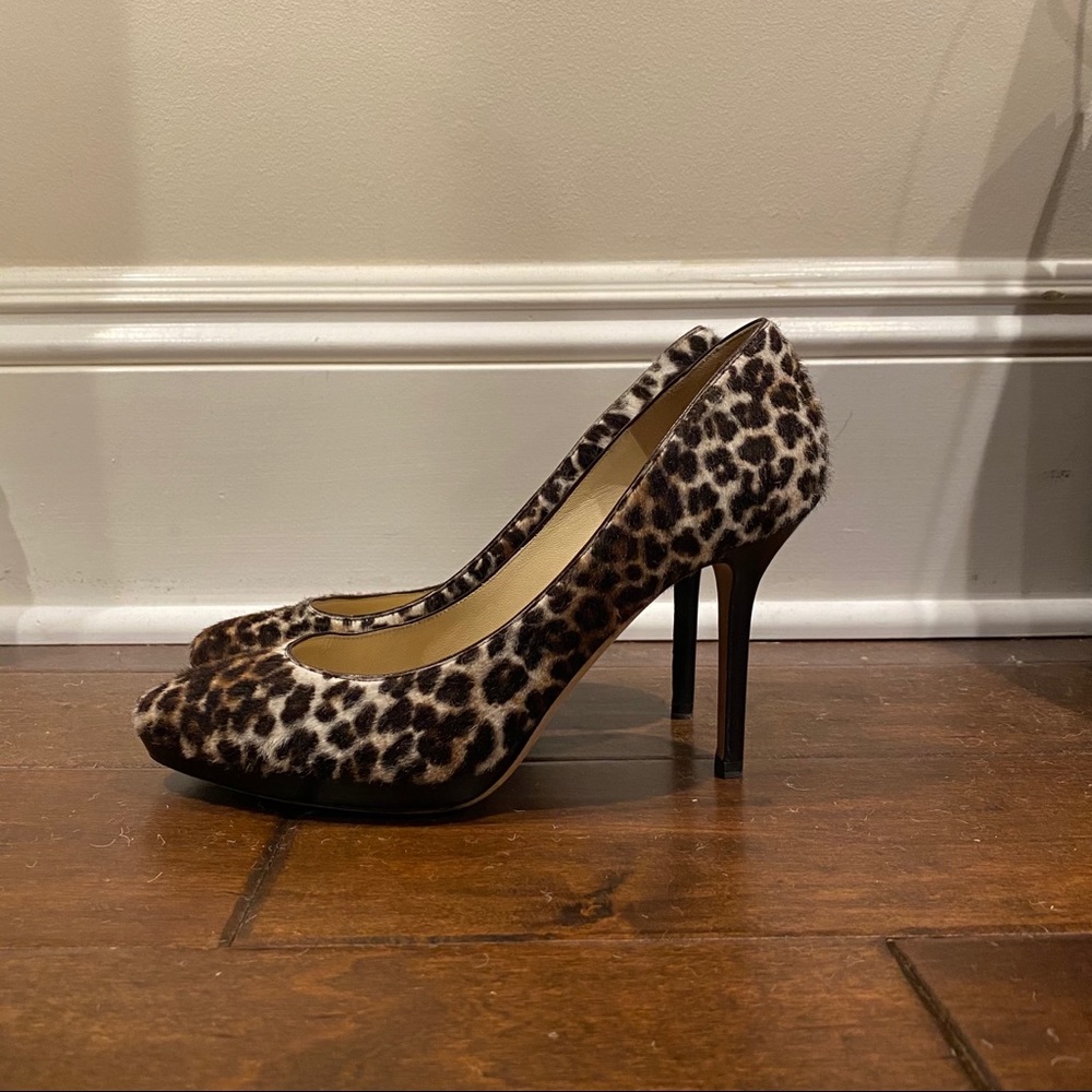 Jimmy Choo ROMY 85 Pony Heels - Leopard-print